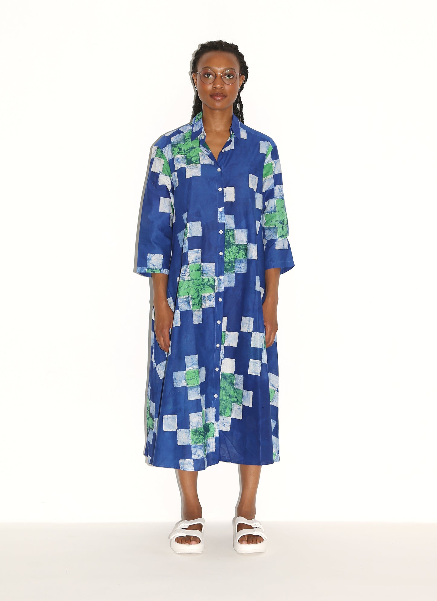 SEYDOU Dress/ Blue Quilt