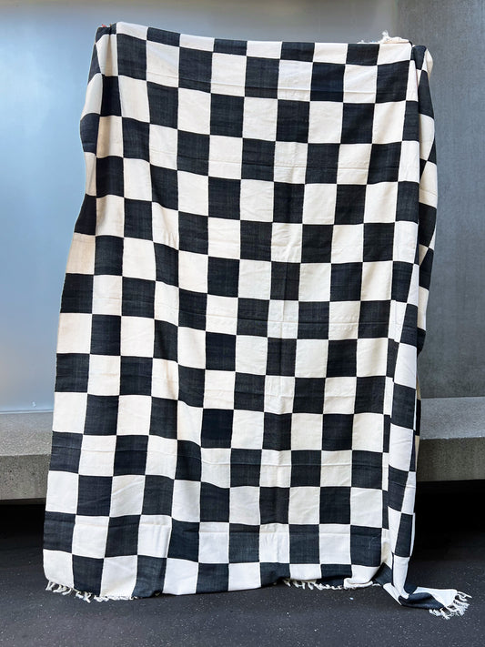 KORHOGO XL Blanket/ Black Checker